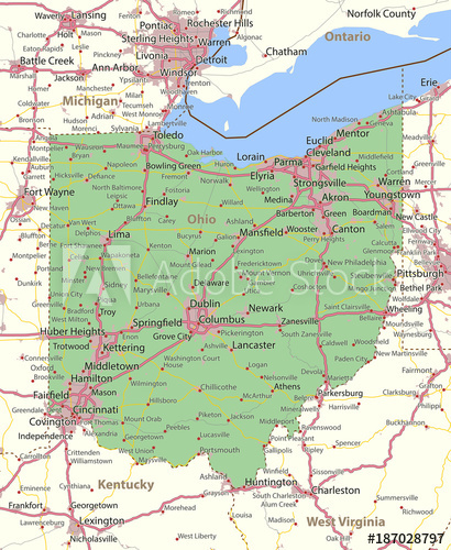 410x500 Ohio Us States Vectormap
