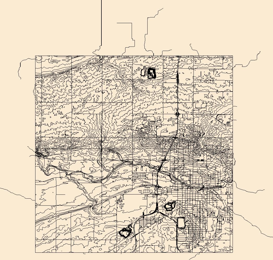 1047x1000 Usgs Topo Map Vector Data