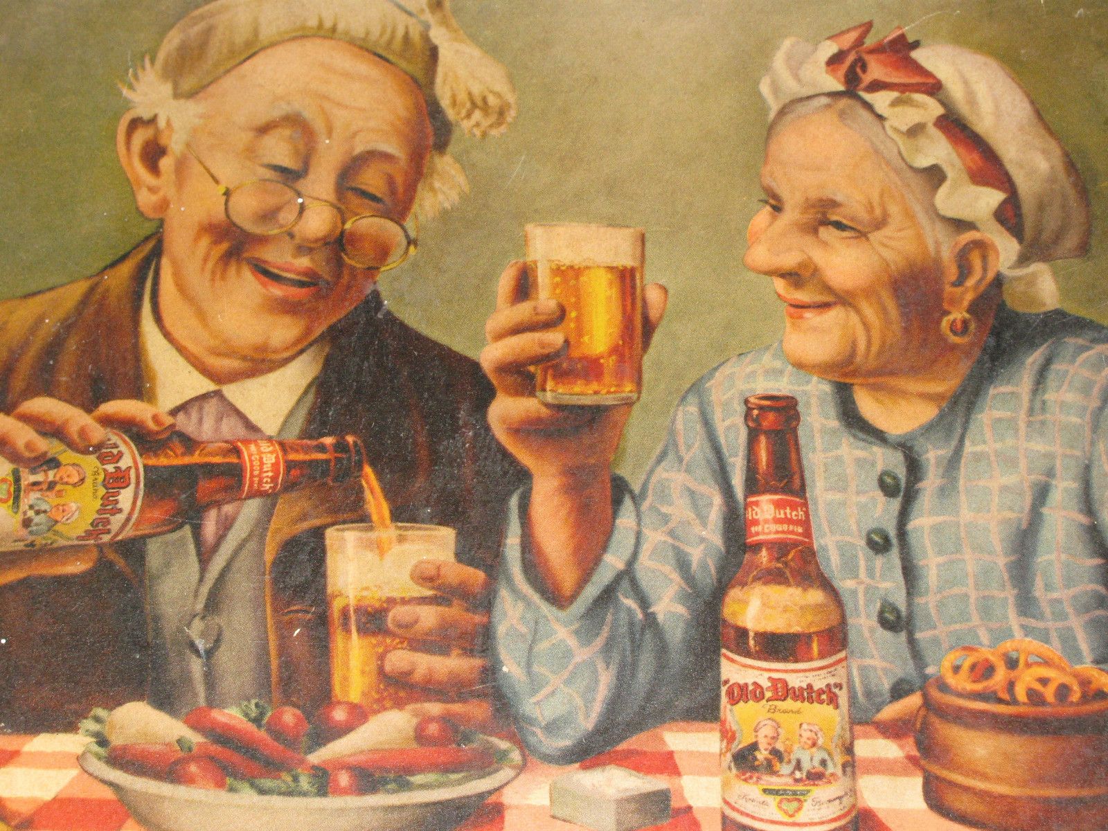 1600x1200 Vintage Old Dutch Krantz Brewing Co Findlay Ohio Oh Large Beer