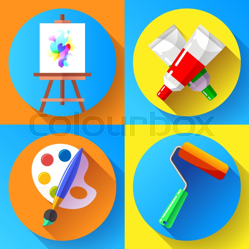 800x800 Fine Arts Icon Set Vector Stock Vector Colourbox