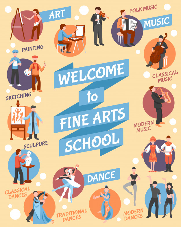 626x782 Fine Arts School Poster Vector Free Download