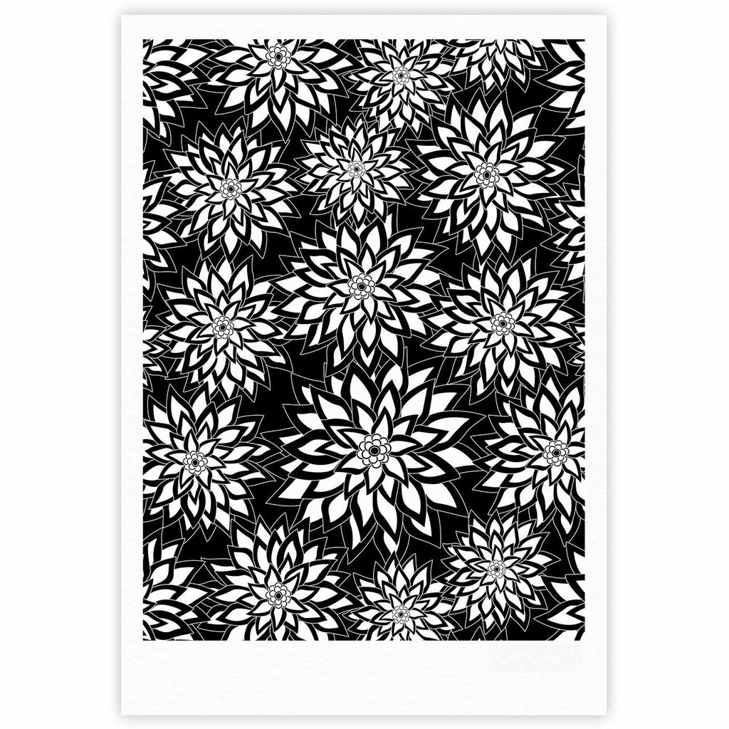 1024x1024 Black And White Garden Art Print