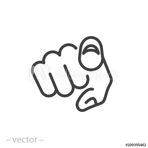 Finger Pointing Icon Vector 500x500 Finger Pointing Icon Vector