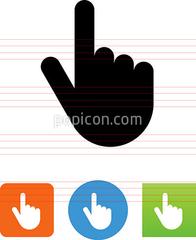 Vector Finger Pointing Icon 196x240 Vector Finger Pointing Icon