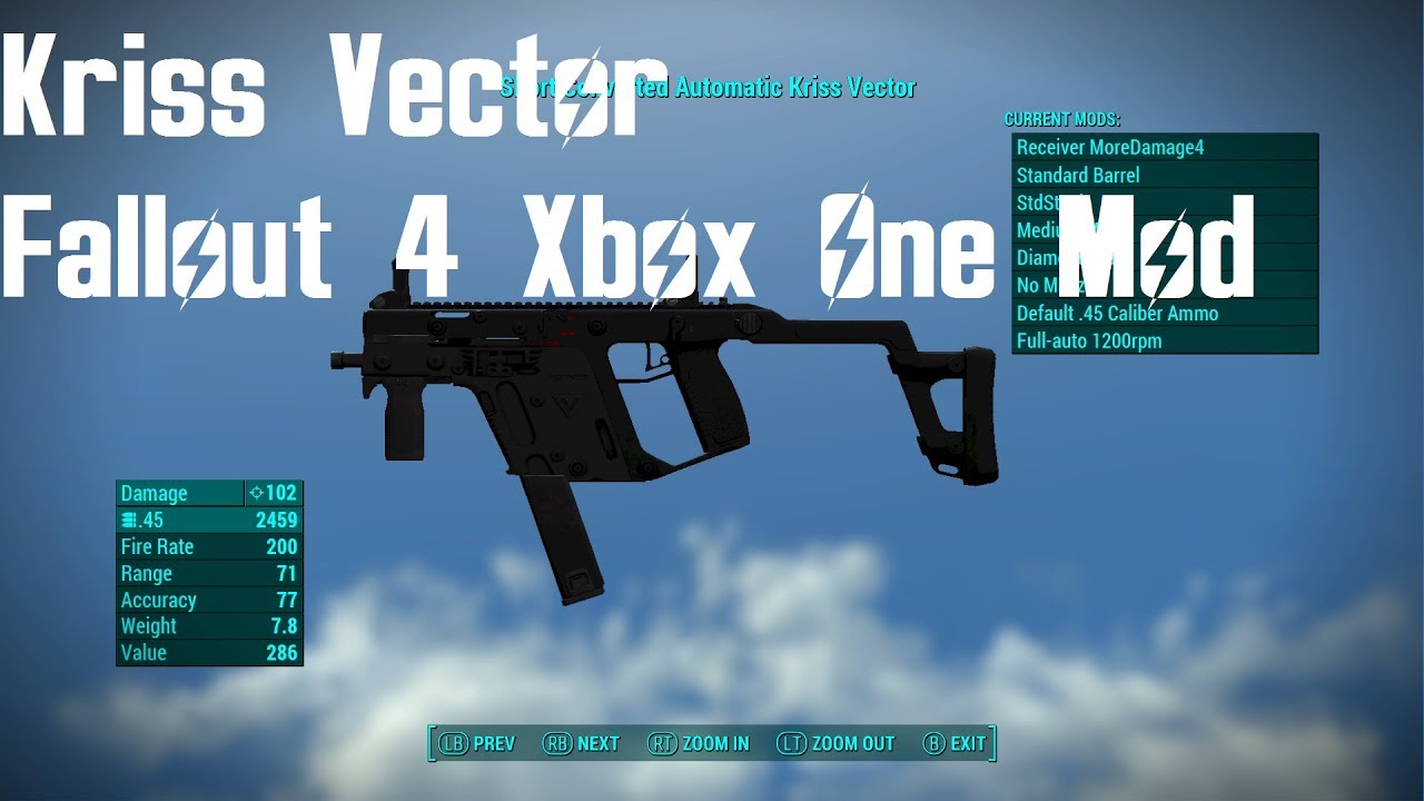 Kriss Vector Fallout Xbox One Mod Weapon Mod Fallout 1280x720 Kriss Vector Fallout Xbox One Mod Weapon Mod Fallout