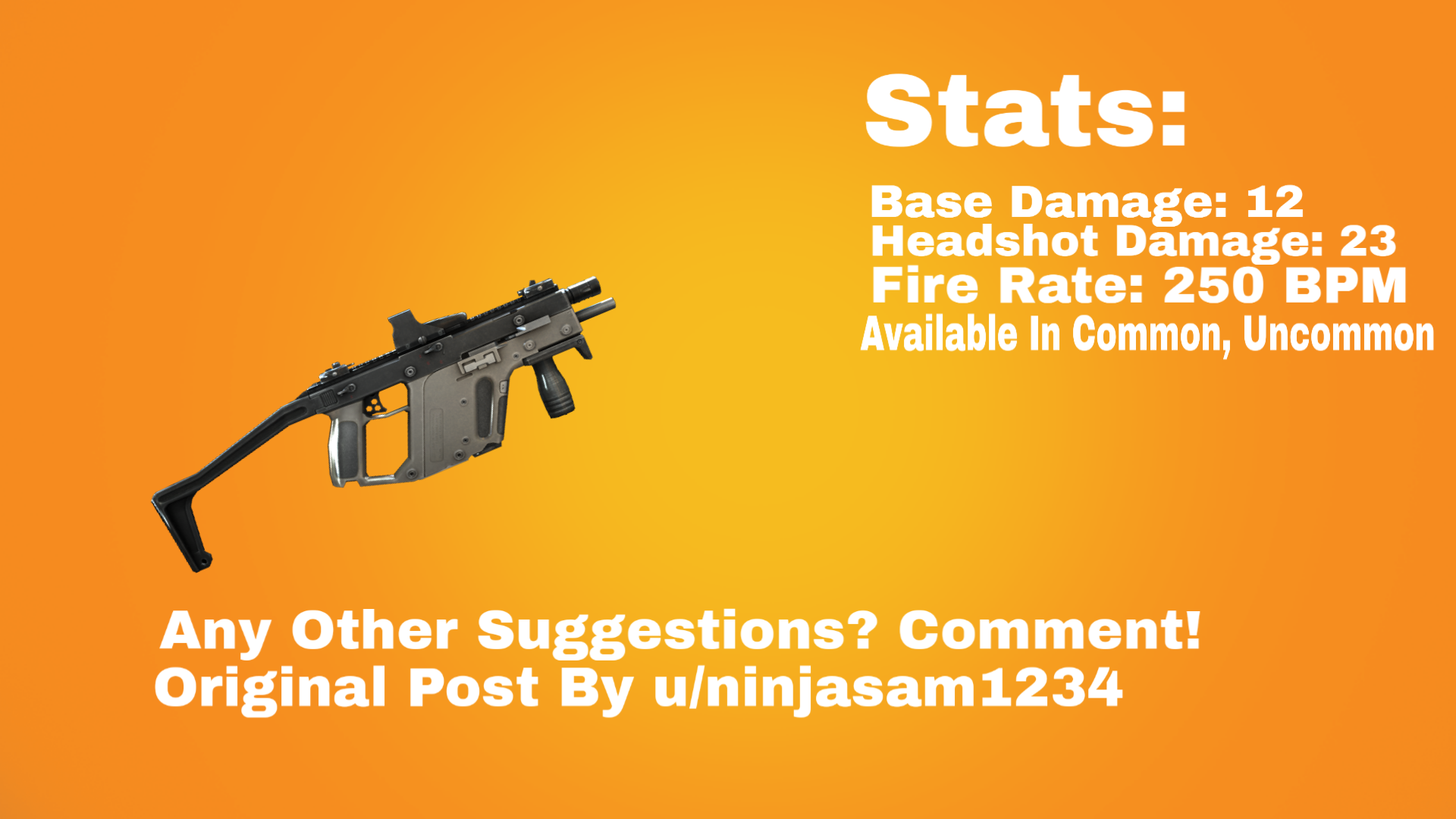 Weapon Suggestion Kriss Kross Vector! Fortnitebr 1920x1080 Weapon Suggestion Kriss Kross Vector! Fortnitebr