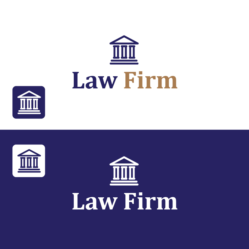 800x800 Free Law Firm Vector Logo With Icon Design