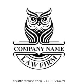 260x280 Law Firm Logotype With Owl Vector Logo Badge Owl Lawyer Logo