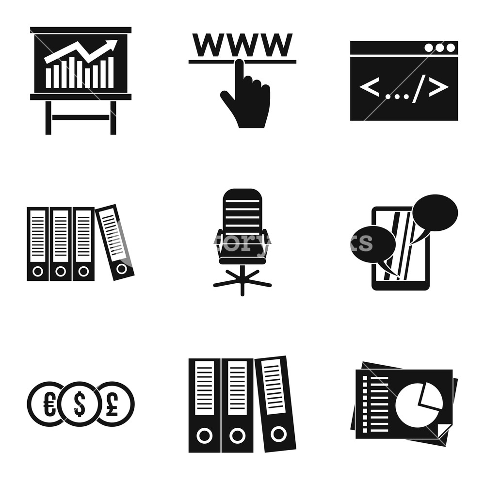 1000x1000 Monetary Firm Icons Set Simple Set Of Monetary Firm Vector