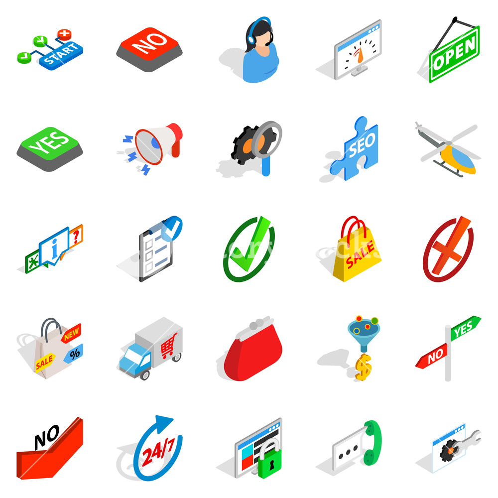 1000x1000 Firm Icons Set Isometric Set Of Firm Vector Icons For Web