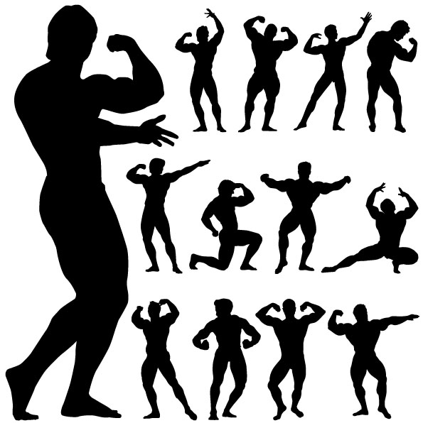 595x596 Fitness Person Action Silhouette