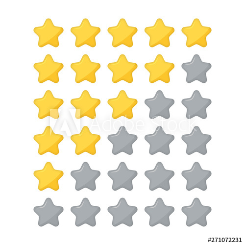 500x500 Star Rating Flat Icon For Apps And Websites Five Stars Customer