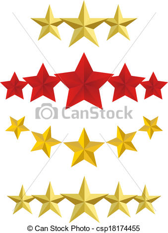 339x470 Vector Five Golden Stars