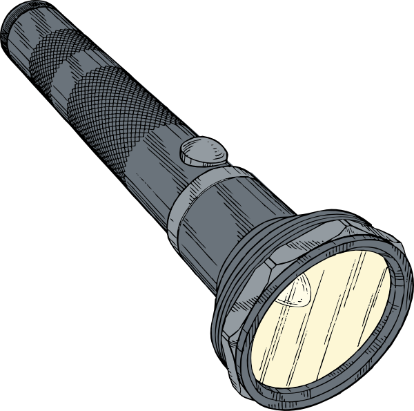 600x595 Flashlight Clip Art