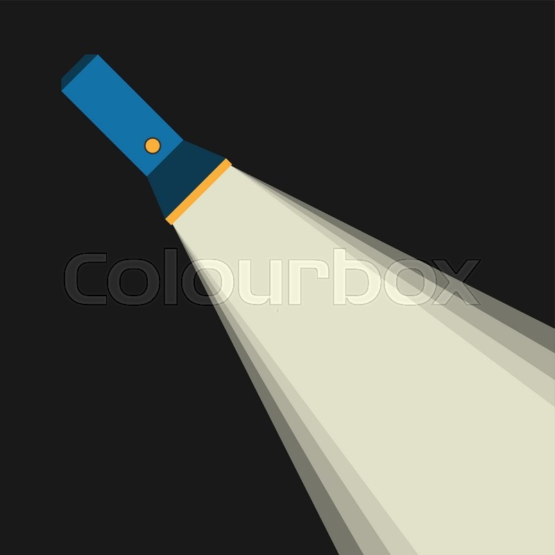 800x800 Bright Beam Of Flashlight Or Pocket Stock Vector Colourbox