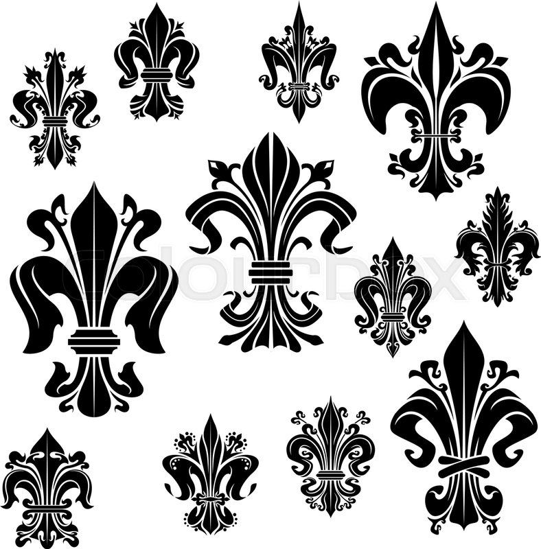 788x800 Fleur De Lis Vector Icons Of Heraldic Stock Vector Colourbox