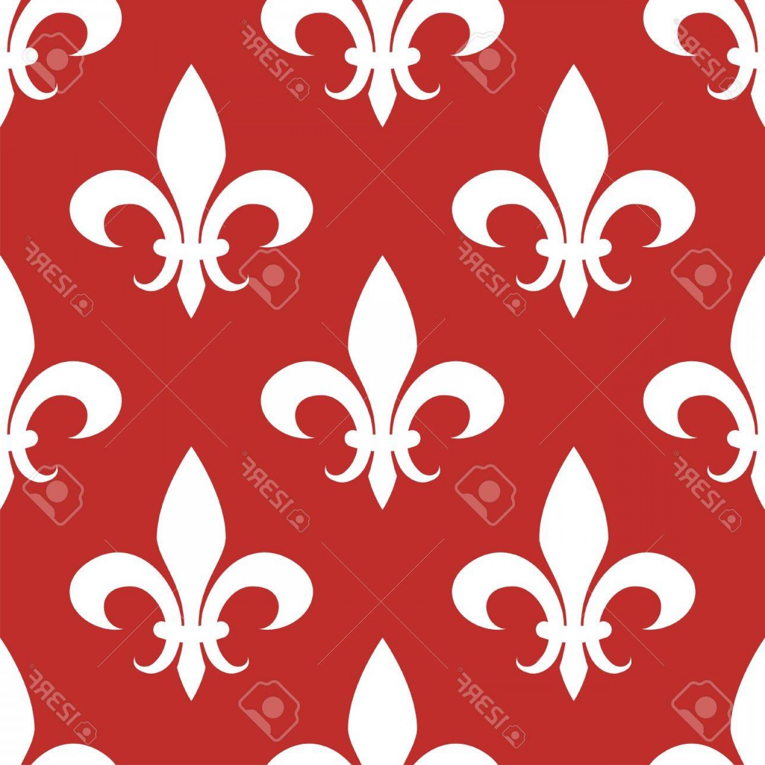 1560x1560 Photostock Vector Fleur De Lis Seamless Pattern White On Red