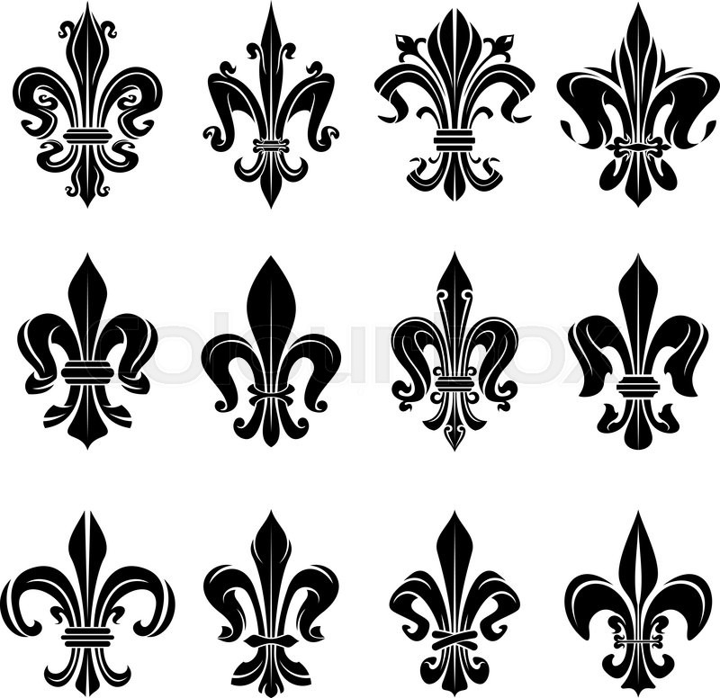 800x776 Royal French Heraldry Design Elements Stock Vector Colourbox