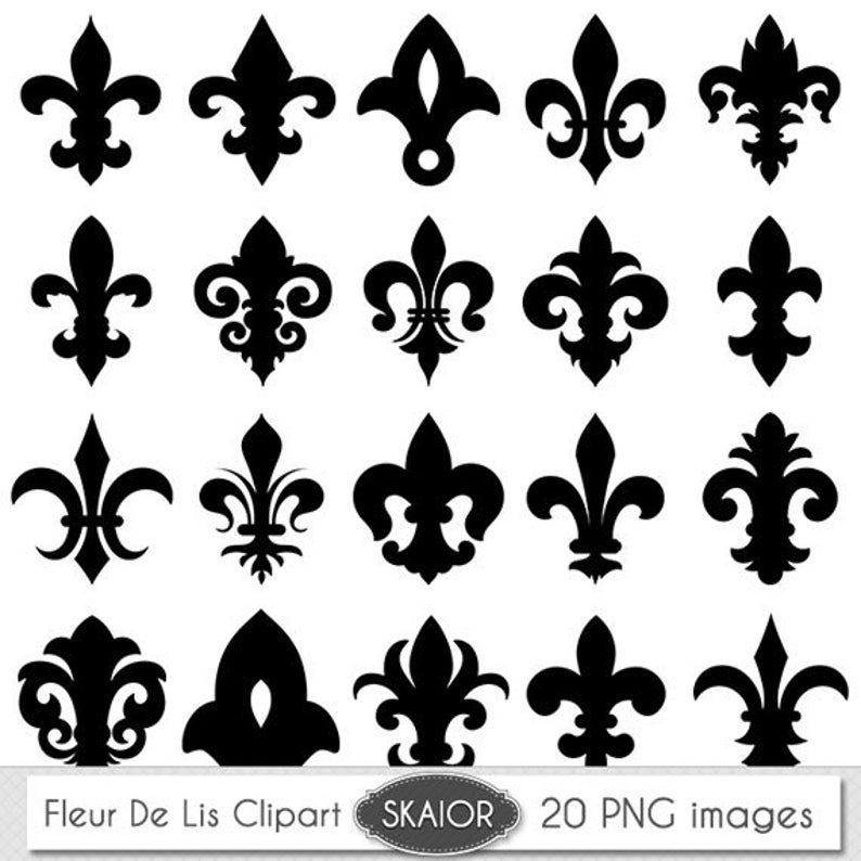 794x794 Fleur De Lis Clipart Vector Fleur De Lis Digital Scrapbooking Etsy