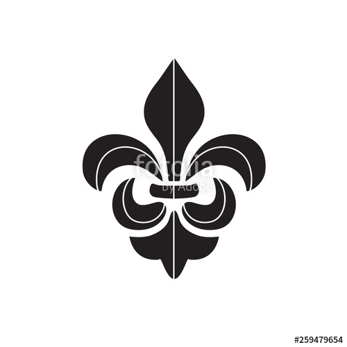 500x500 Vector Fleur De Lis Ornament Icon On White Background Royal