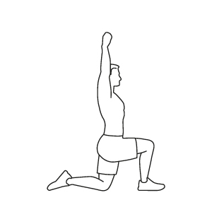 300x300 Fitness Vector Illustration Hip Flexor Stretch Workout