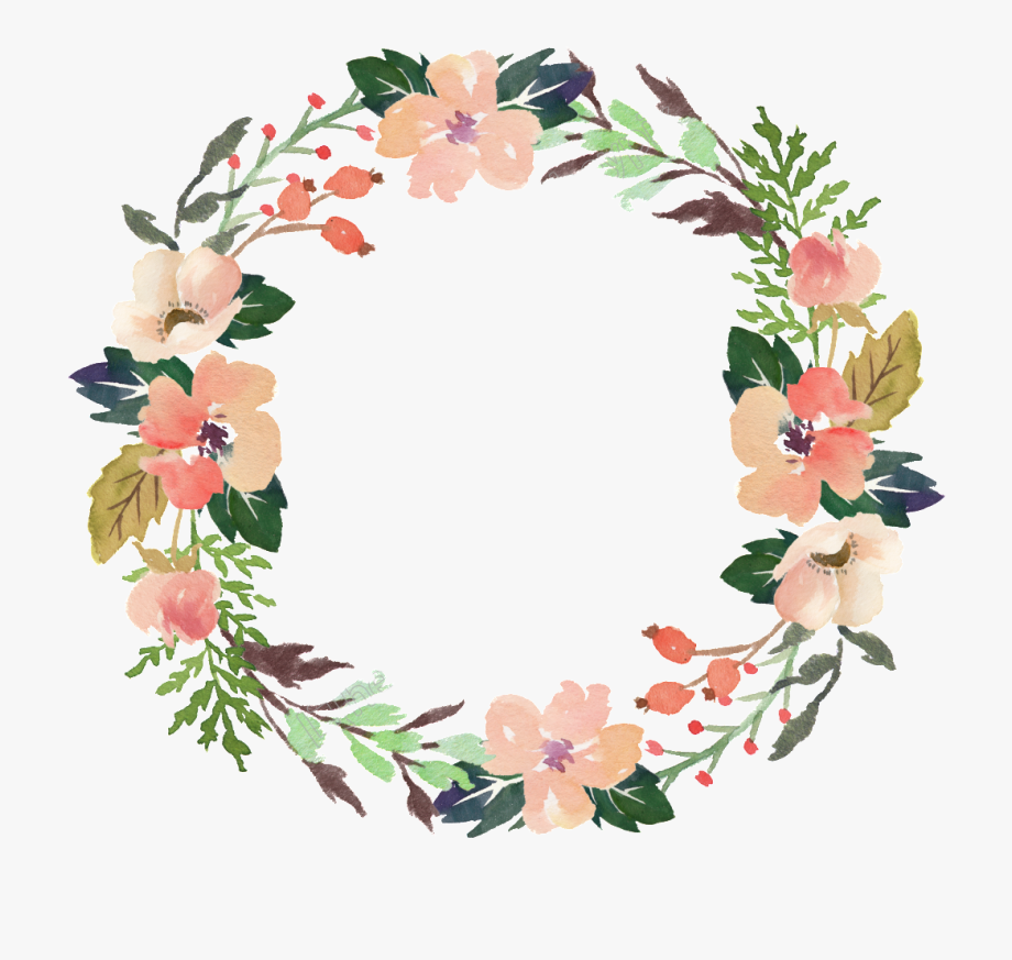 920x873 Light Pink Flower Wreath Transparent Ornament Vector