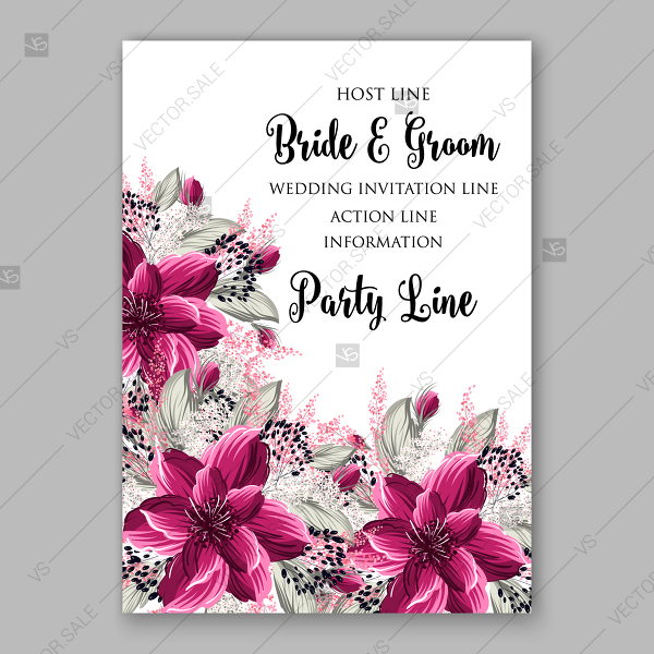 600x600 Watercolor Burgundy Anemone Peony Flowers For Bridal Shower