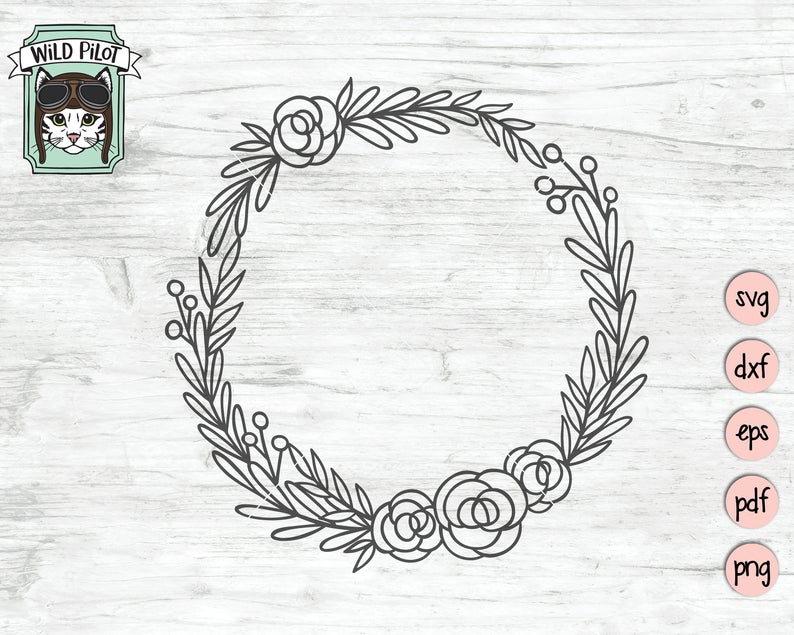 794x635 Wreath Flower Wreath Wreath Vector Floral Etsy