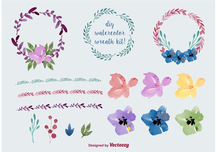 700x490 Floral Wreath Free Vector Art
