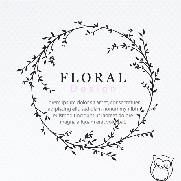 626x626 Floral Wreath Design Vector Premium Download