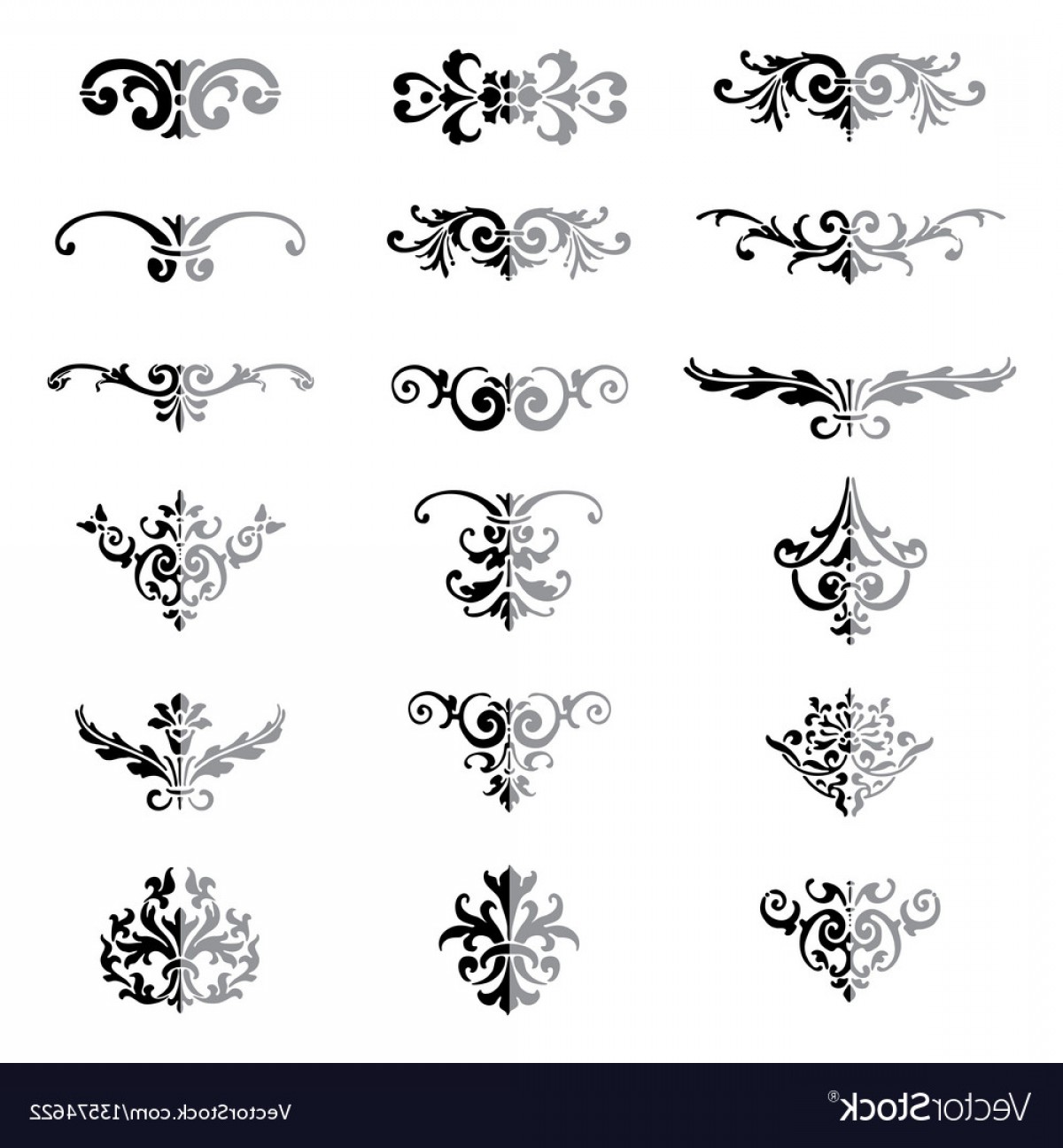 1200x1296 Vector Flourish Ornaments Illustrator Cqrecords