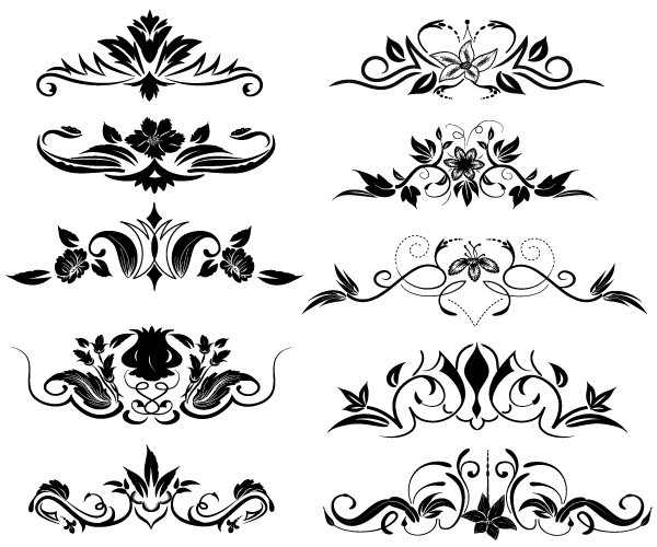 600x500 Vector Flourish Ornaments Illustrator Download Free Vector Art