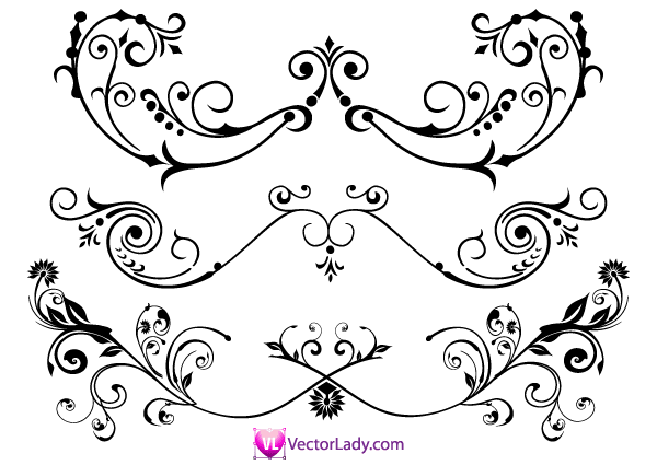 600x425 Flourish Ornaments Illustrator Free Vectors Ui Download