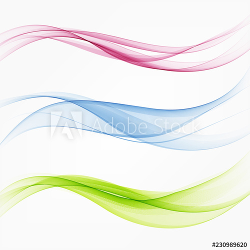 500x500 Set Of Abstract Vector Flow Transparent Color Wave Dynamic Wavy