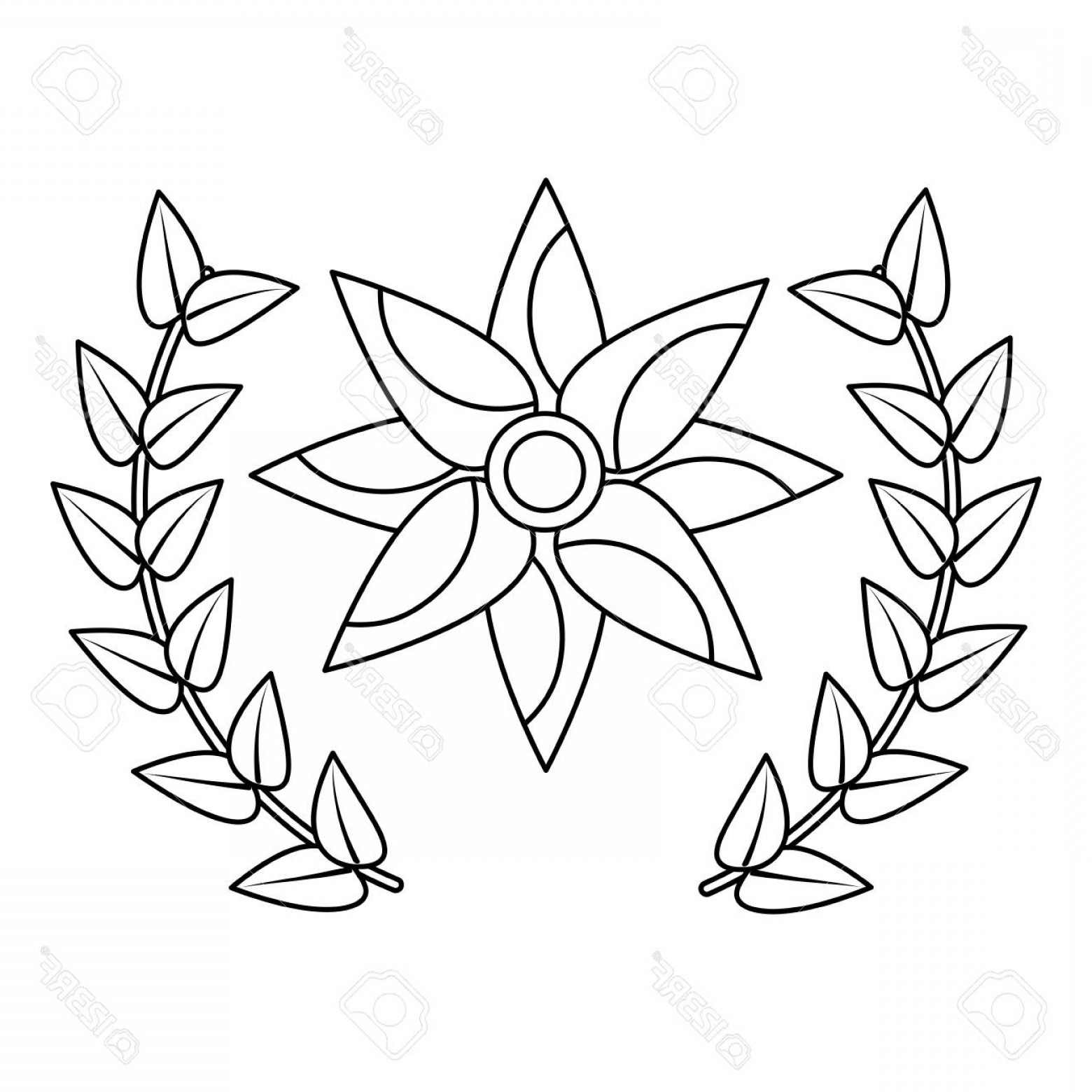 1560x1560 Photostock Vector Flower Wreath Floral Decoration Ornament Vector