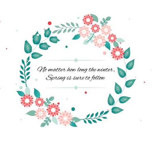 513x490 Vector Spring Flower Wreath
