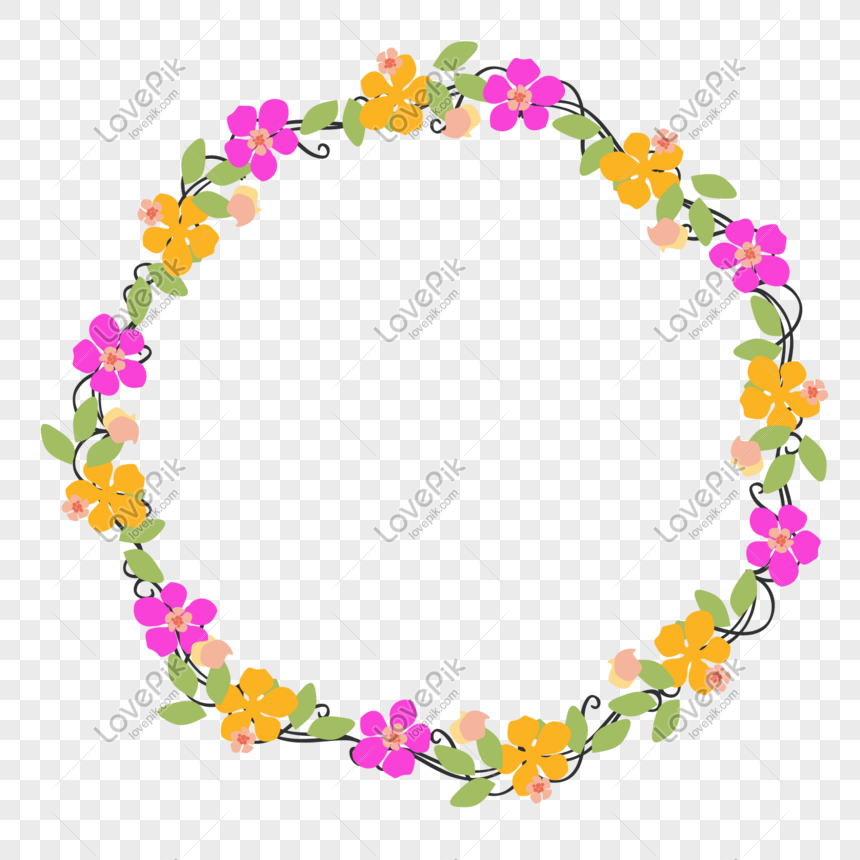 860x860 Vector Flower, Flower, Decorative Wreath Png Image Picture Free