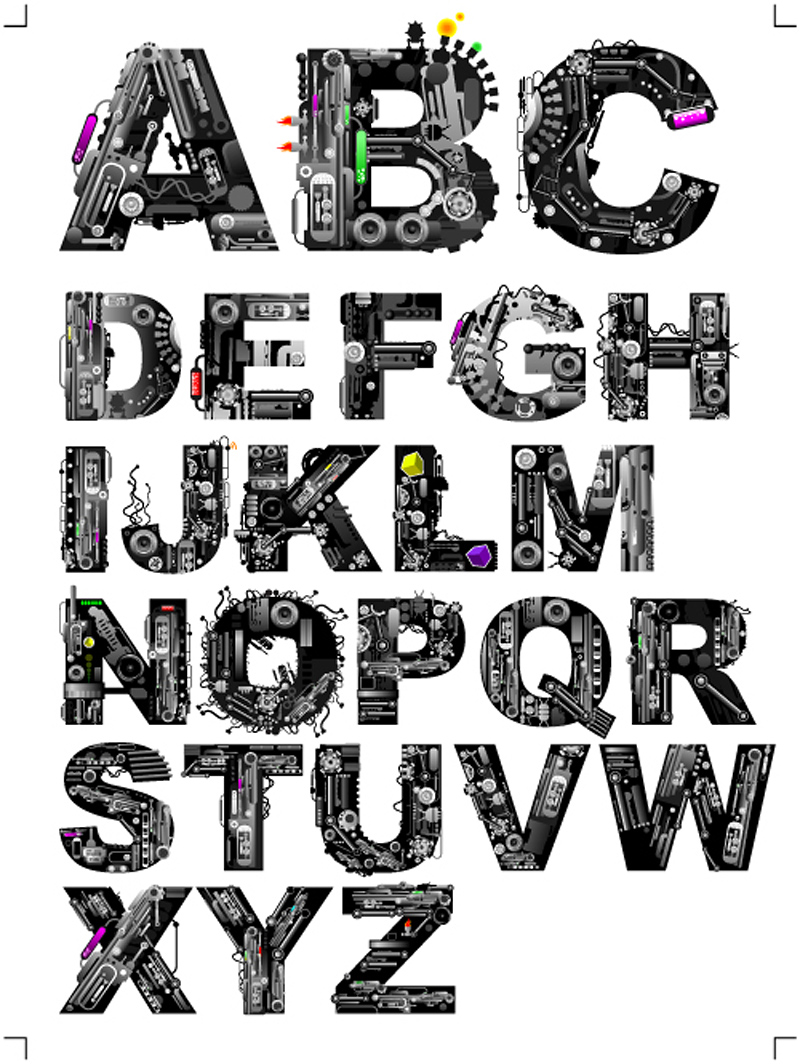 800x1064 Font Design Series