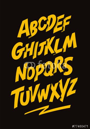 349x500 Vector Graffiti Comics Style Font Vector Alphabet Wall Murales