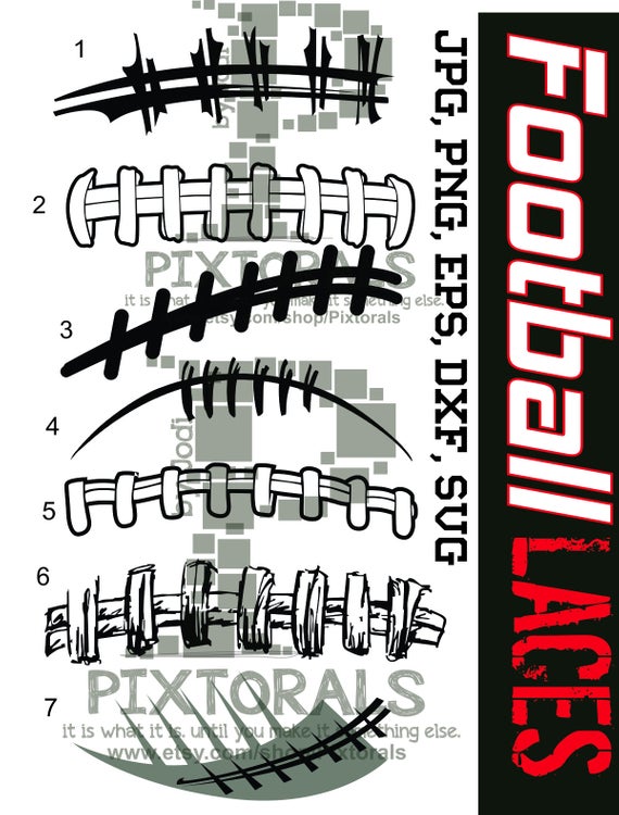 570x750 Football Vectors Football Laces Vectors As Png High Etsy