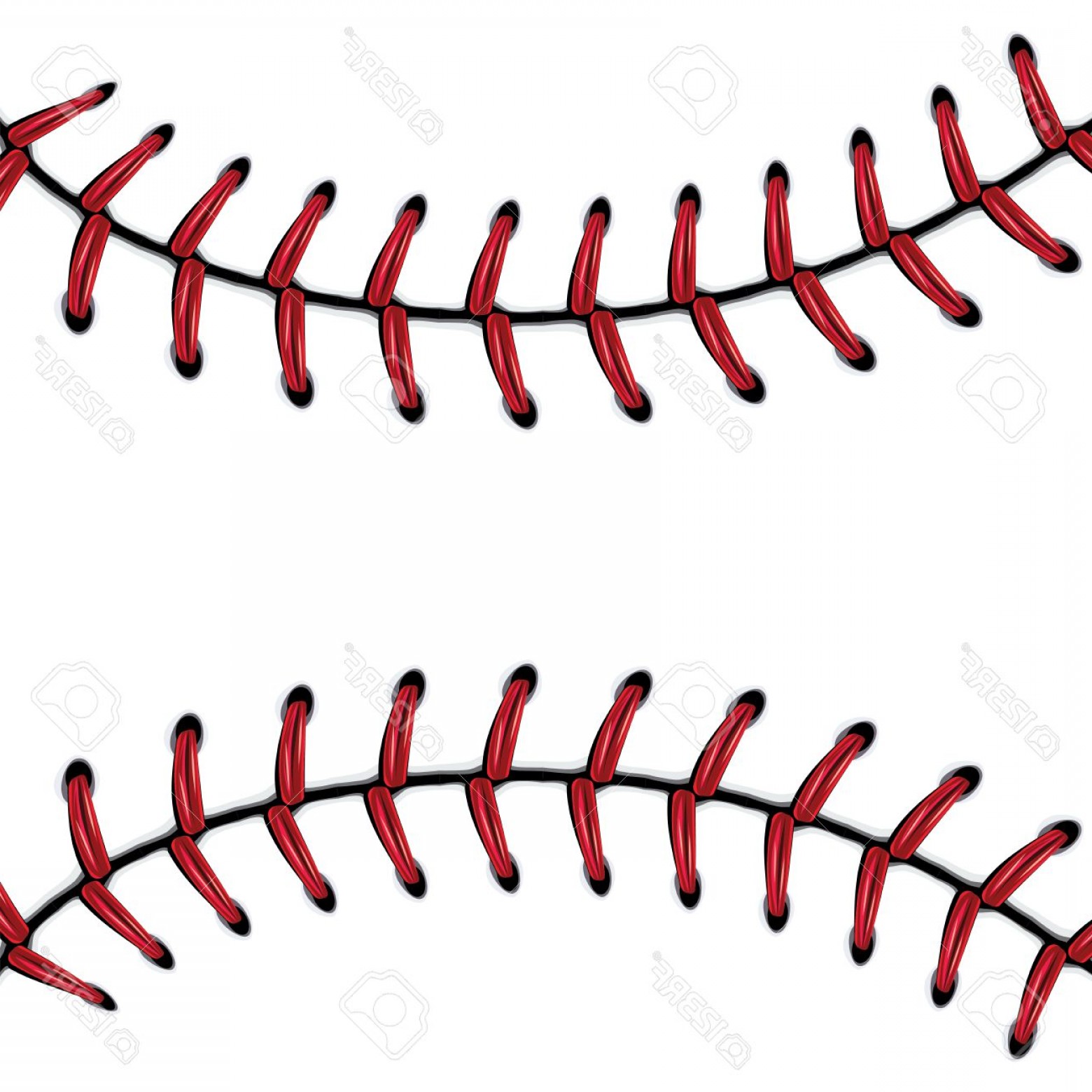 1560x1560 Photostock Vector Softball Baseball Red Lace Over White Background