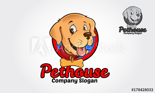 500x300 Pethouselogo Mascot Logo For Dogs Vector Logo Illustration