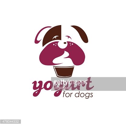 416x416 Yogurt For Dogs Concept Vector Design Template Premium Clipart