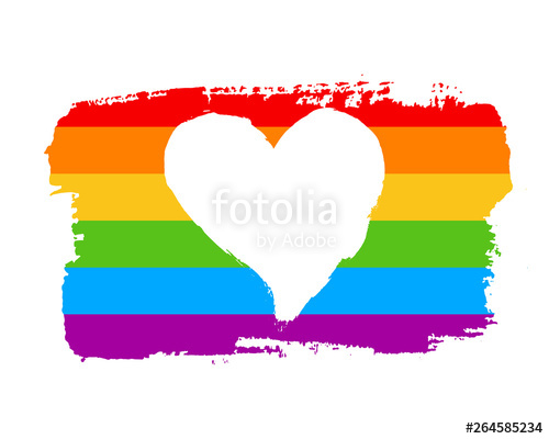 500x400 Hand Draw Lgbt Pride Flag In Vector Format Rainbow Flag With Hand