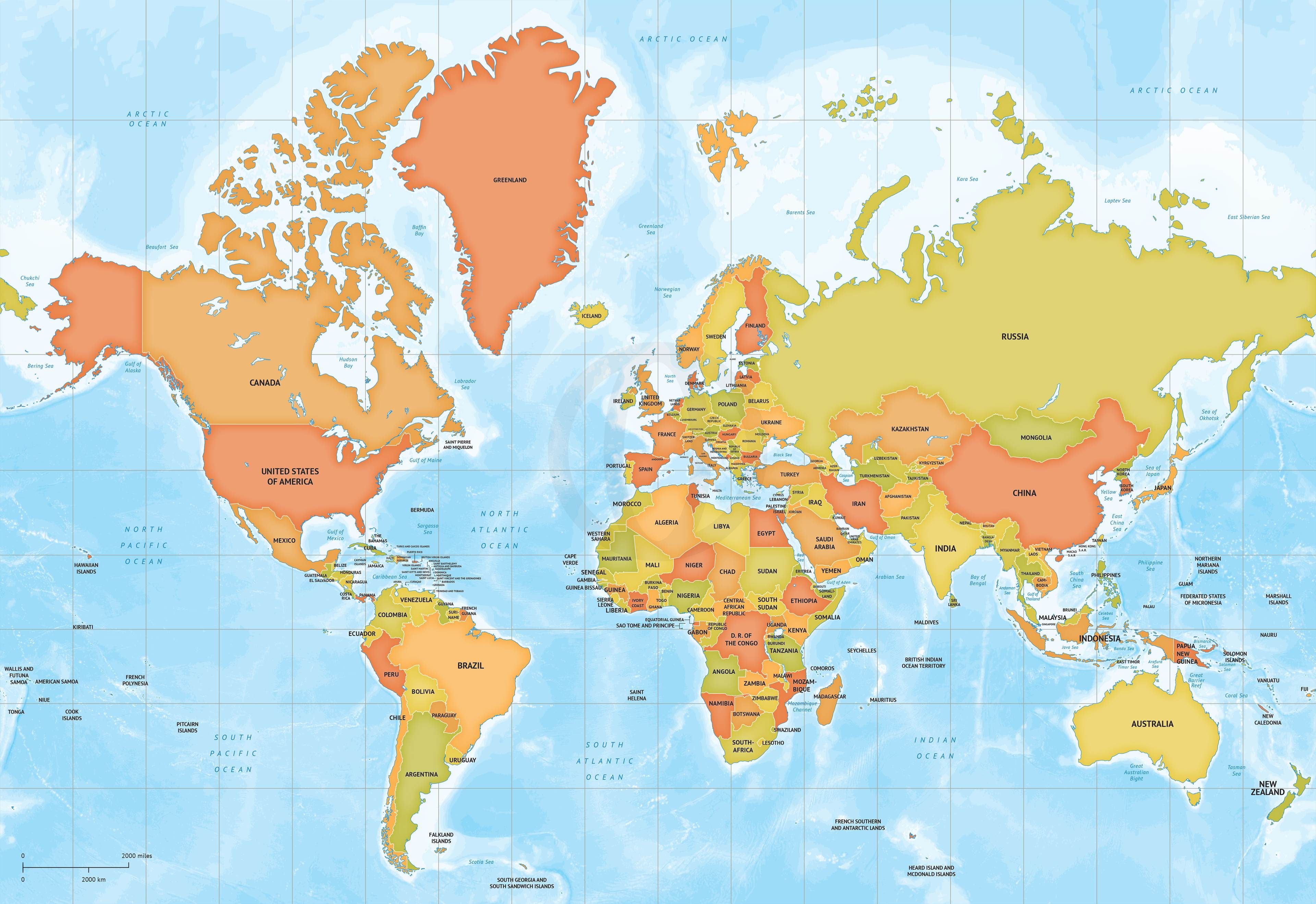 Map Of World Political Bathymetry Mercator Europe Africa Centered 3840x2637 Map Of World Political Bathymetry Mercator Europe Africa Centered