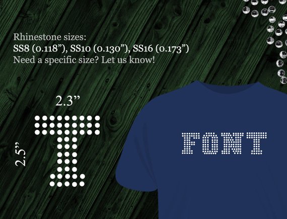 570x435 Rhinestone Sports Jersey Font