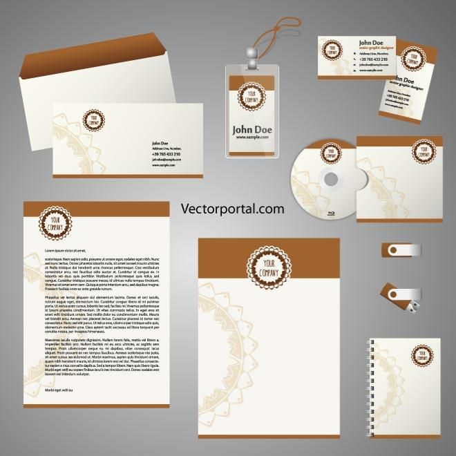 660x660 Adobe Illustrator Stationery Template Vector Format Stationery