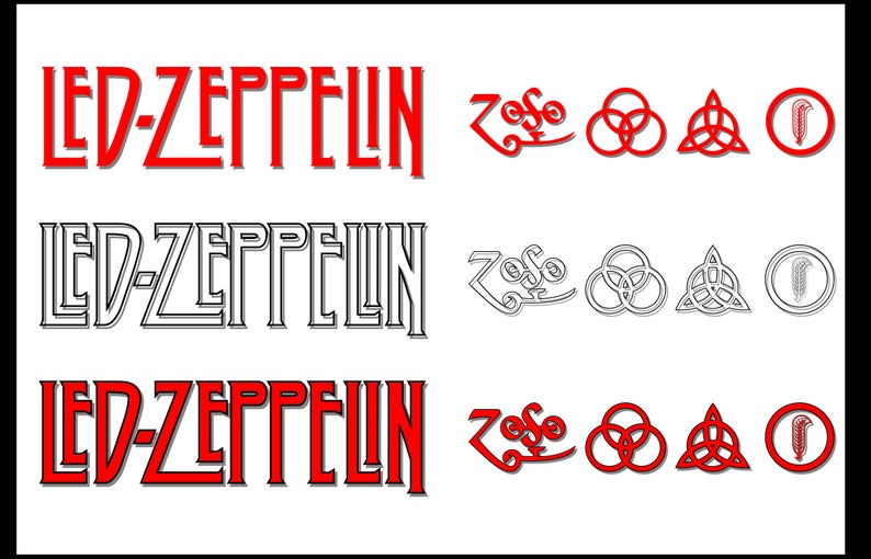 794x510 Led Zeppel Logo Text Vector Format Png Etsy