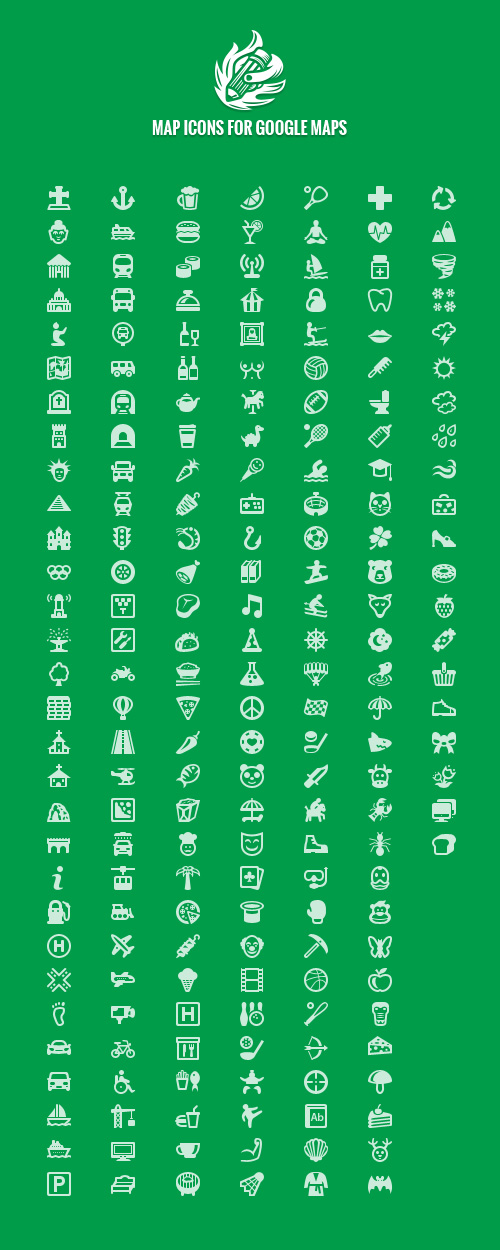 500x1250 Free Map Icons For Google Maps Vector Shape Format