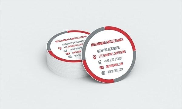 600x360 Round Business Cards Free Vector Format Download Shaped Personal